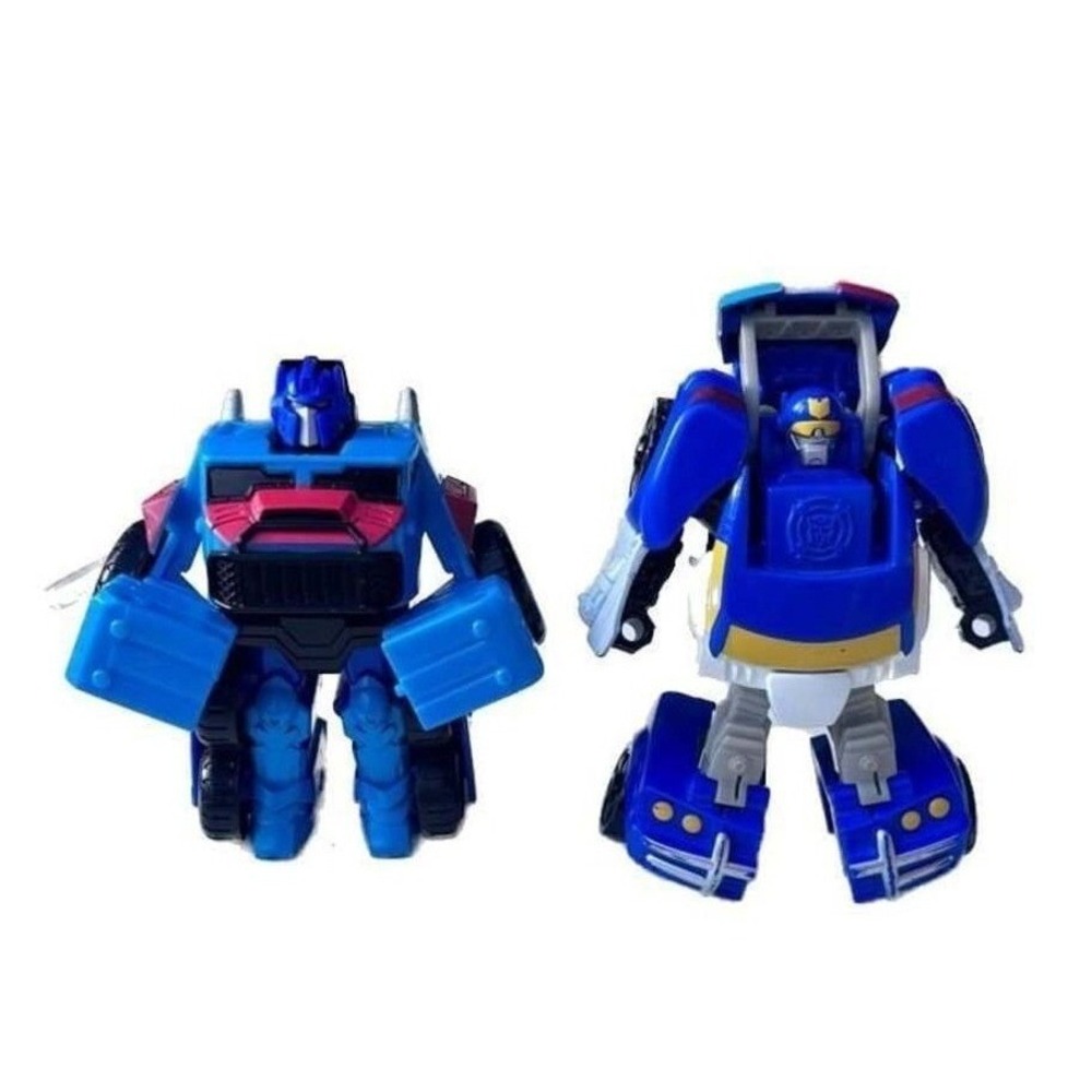 Transformers Rescue Bots Kids Optimus Prime Chase Blue GOOD CONDITION